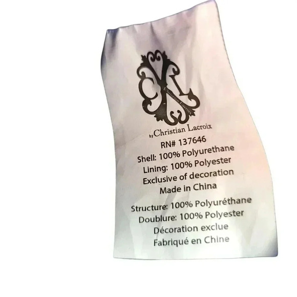 Christian Lacroix Taupe Black Dual Tone Purse Gently Used Adjustable Strap - Picture 6 of 8